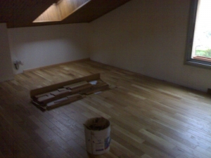 Parquet massif colle